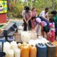 Pendistribusian air bersih kepada warga terdampak kekeringan di Kabupaten Trenggalek